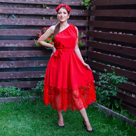 Елегантни рокли - Rochie Midi Rosie Patria