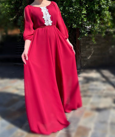 Rochie lunga cu motive crosetate Morticia 3 [4]