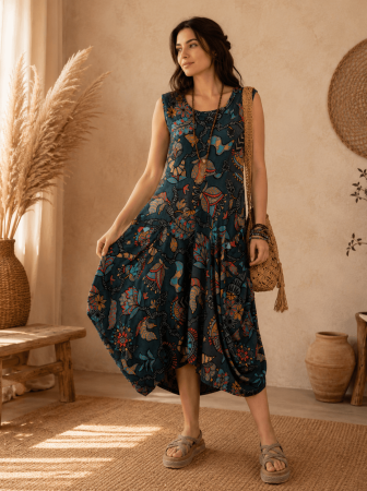 Rochii traditionale - Rochie lunga de vara Aziza