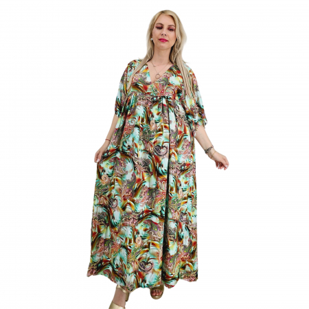 Rochii Elegante - Rochie Lunga de Vara din saten Iza 2
