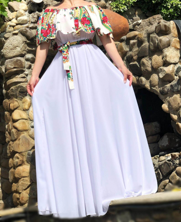 Rochie stilizata cu motive florale Natasha [2]