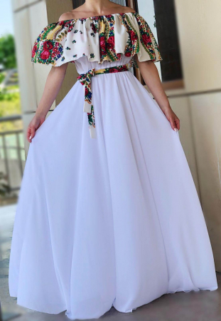 Rochie stilizata cu motive florale Natasha [4]