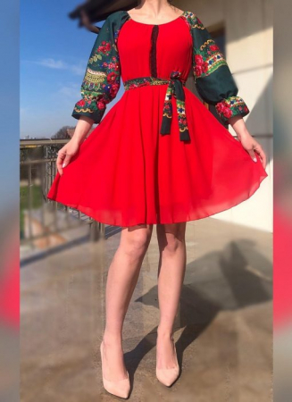 Rochie stilizata cu motive traditionale Viorela 2 [1]
