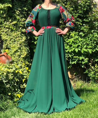 Rochii Elegante - Rochie Stilizata cu motive traditionale Viorela