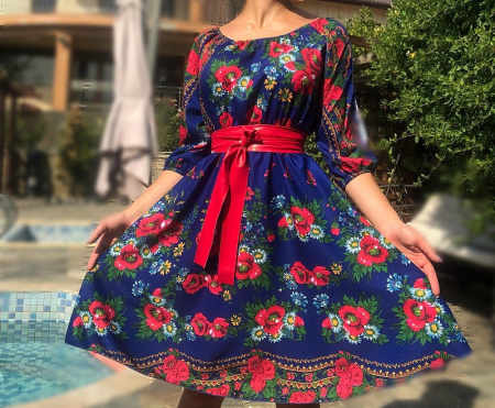 Rochie Traditionala cu bujori 4 [2]