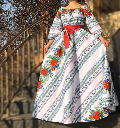 Rochie Traditionala stilizata cu maci 4 [1]