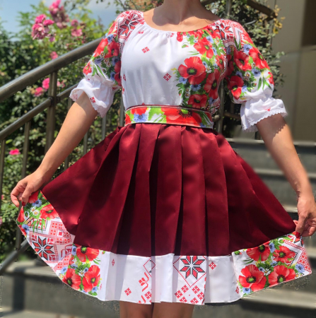 Rochie Traditionala stilizata cu Maci 6 [1]