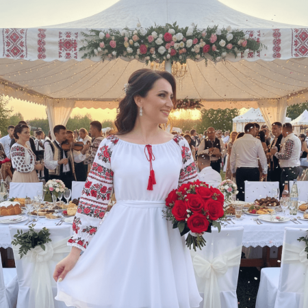 Rochie stilizata cu motive traditionale Elina 2 [0]
