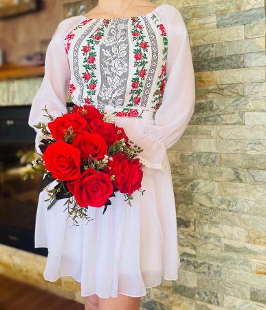 Rochie stilizata cu motive traditionale Elina 3 [1]