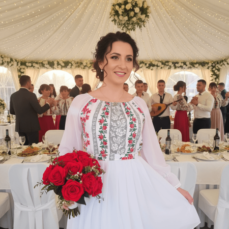 Rochii Elegante - Rochie stilizata cu motive traditionale Elina 3