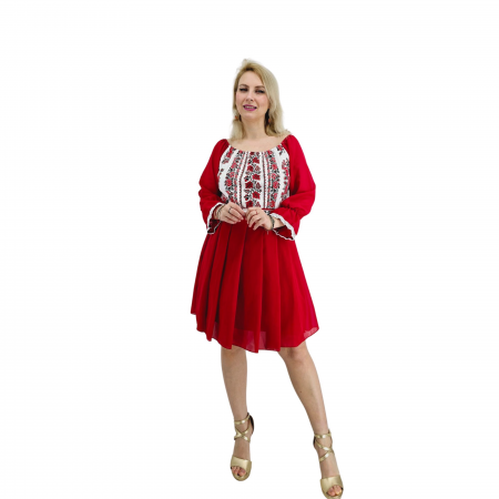 Rochie stilizata cu motive traditionale Elina 5 [1]