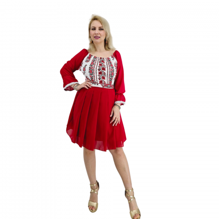 Rochie stilizata cu motive traditionale Elina 5 [2]