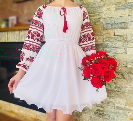 Rochie stilizata cu motive traditionale Elina 2 [0]