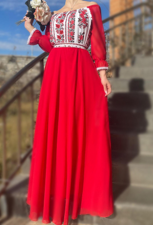 Елегантни рокли - Rochie stilizata cu motive traditionale Elina 4