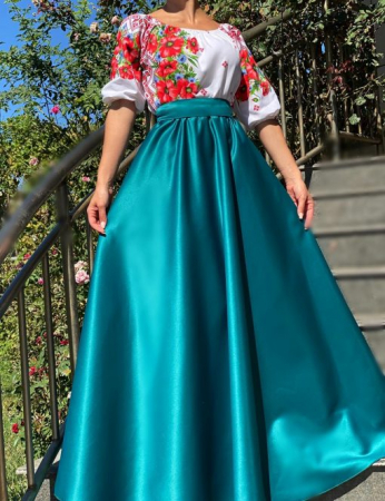 Rochie Traditionala stilizata cu Maci 8 [1]