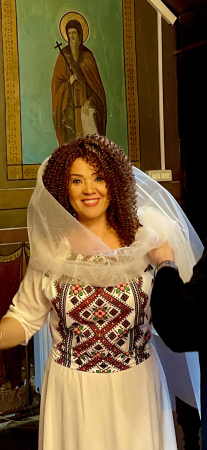 Rochie stilizata cu motive traditionale lunga Magduta [4]
