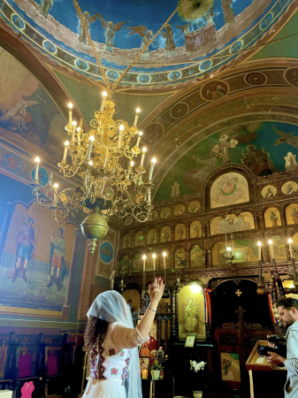 Rochie stilizata cu motive traditionale lunga Magduta [3]
