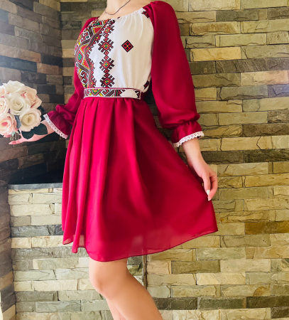 Елегантни рокли - Rochie stilizata cu motive traditionale Magdalena 2