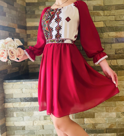 Rochie stilizata cu motive traditionale Magdalena 2 [3]