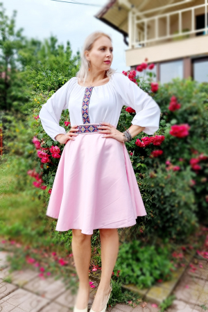Rochie stilizata cu motive traditionale Margareta [6]