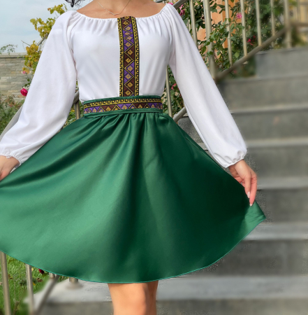 Rochie stilizata cu motive traditionale Margareta [2]