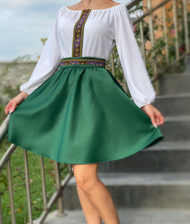 Rochie stilizata cu motive traditionale Margareta [4]