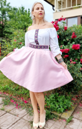 Rochie stilizata cu motive traditionale Margareta [7]