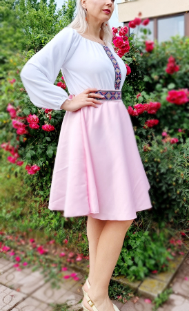 Rochie stilizata cu motive traditionale Margareta [3]