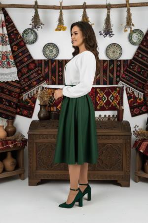 Rochie stilizata cu motive traditionale Margareta [1]