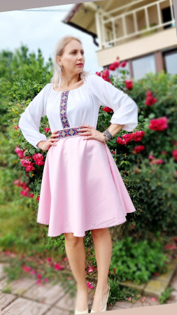 Rochie stilizata cu motive traditionale Margareta [1]