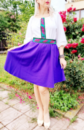 Rochie stilizata cu motive traditionale Margareta [4]