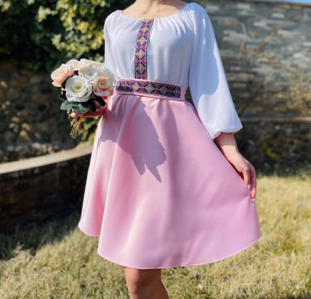 Rochie stilizata cu motive traditionale Margareta 2 [3]
