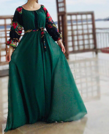 Rochii Elegante - Rochie Stilizata cu motive traditionale Viorela