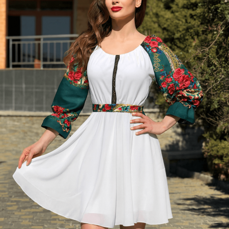 Rochii Elegante - Rochie stilizata cu motive traditionale Viorela 2
