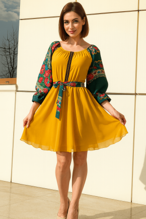 Rochii Elegante - Rochie stilizata cu motive traditionale Viorela 2