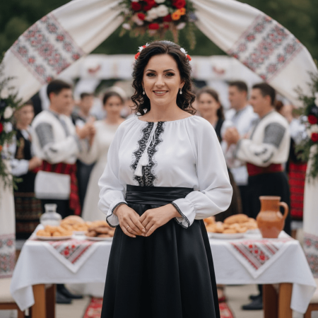 Rochie stilizata dama alb si negru [0]
