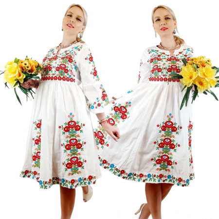 Рокли с бродерия - Rochie traditionala Anabela 12