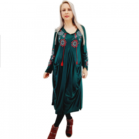 Рокли с бродерия - Rochie Traditionala Edith