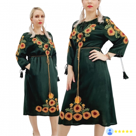 Рокли с бродерия - Rochie Traditionala Anne 3