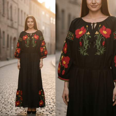 Рокли с бродерия - Елегантна Рокля Anne 7