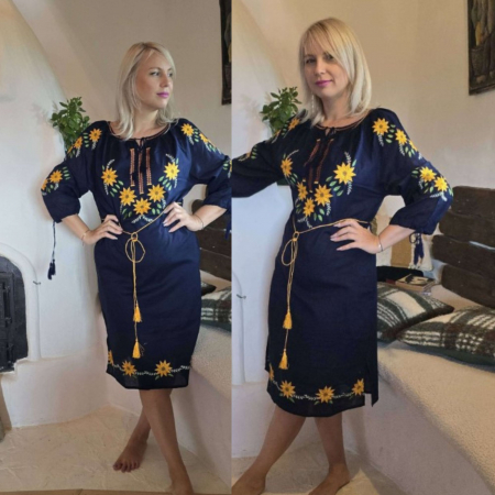 Рокли с бродерия - Rochie Traditionala Anne 9