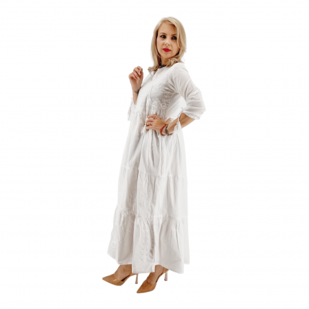Rochie alba Traditionala Adonia [4]