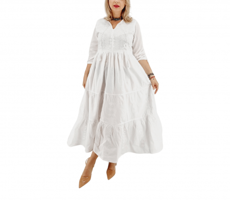 Rochie alba Traditionala Adonia [5]