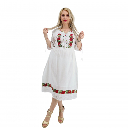 Rochie Traditionala cu borderie Maci 3 [2]