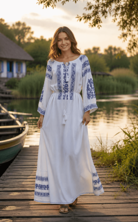 Rochii traditionale - Rochie Traditionala cu broderie Aida