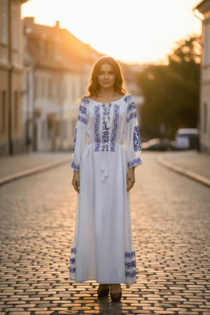 Rochie Traditionala cu broderie Aida [1]