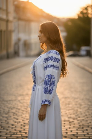 Rochie Traditionala cu broderie Aida [2]