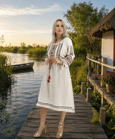 Rochii traditionale - Rochie Traditionala cu broderie Iris 7