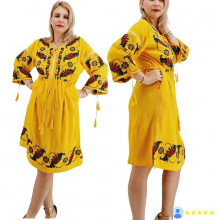 Рокли с бродерия - Rochie Traditionala cu broderie Lidia 2