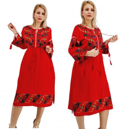 Рокли с бродерия - Rochie Traditionala cu broderie Lidia 3